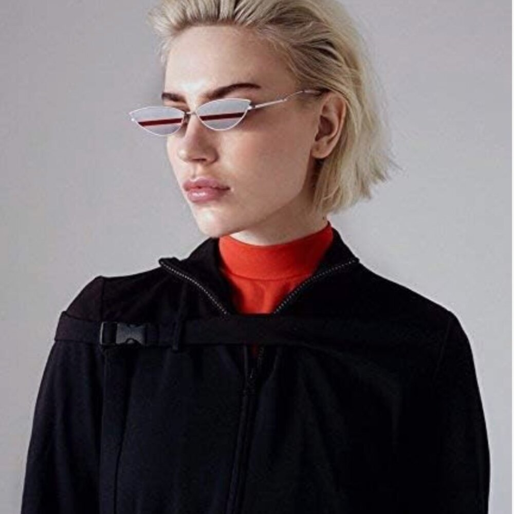Fashion Designer Sunglasses Retro Small Petals Shape Arc Temple Design B2298 - Picture 4 of 6